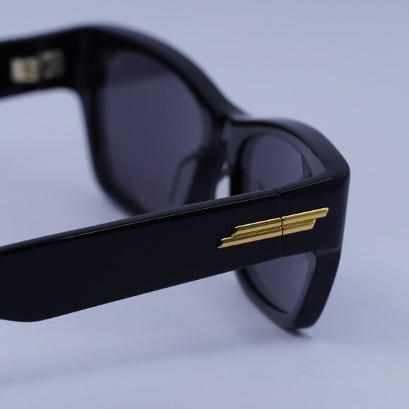 Bottega Veneta BV1143S 001 Sunglasses Black Rectangle Frame, Grey Lenses - Picture 9 of 10